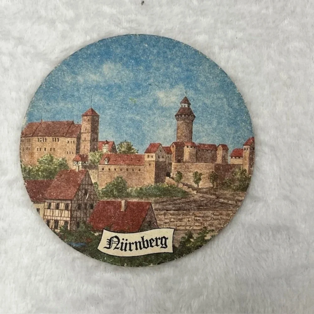 Vintage German Beer Coasters Set of 6 K. Prossl Munchen Bavaria Souvenir Cities